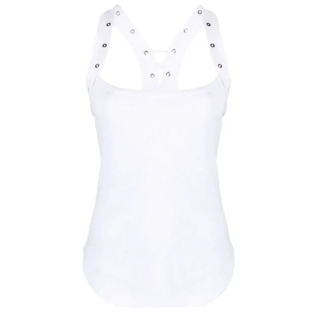 The Attico Eyelet-Embellished Ribbed-knit Tank Top NWT Size 42/ US 4-6